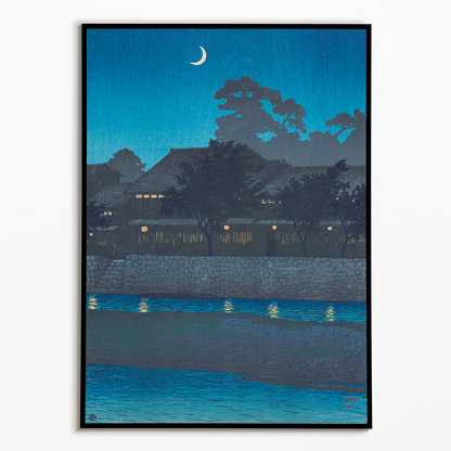 Nagare pleasure quarter, Kanazawe  By Kawase Hasui - Art Print