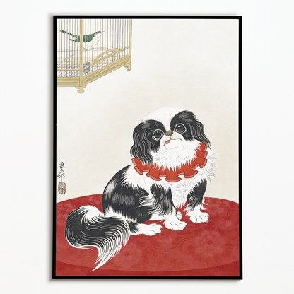 Pug Dog By Ohara Koson - Art Print