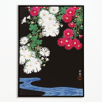 Chrysanthemums By Ohara Koson - Art Print