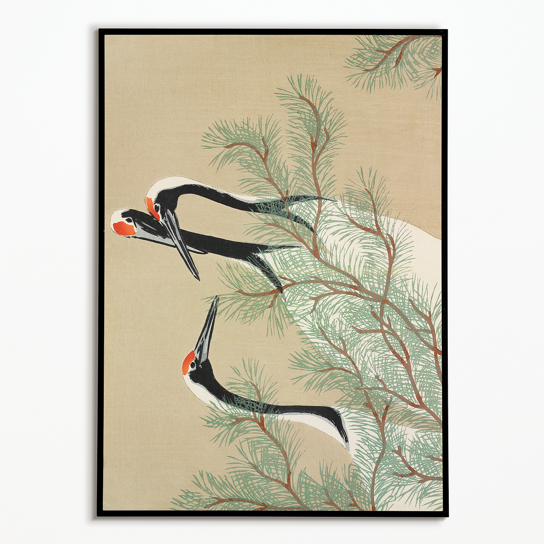 Cranes By Kamisaka Sekka - Art Print