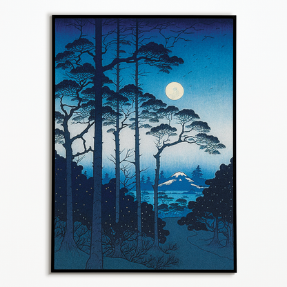 Dark forest in the night - Art Print