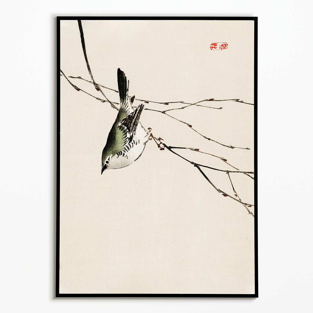 Tit by Kōno Bairei - Art Print