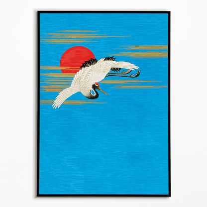 Flying Sarus crane - Art Print