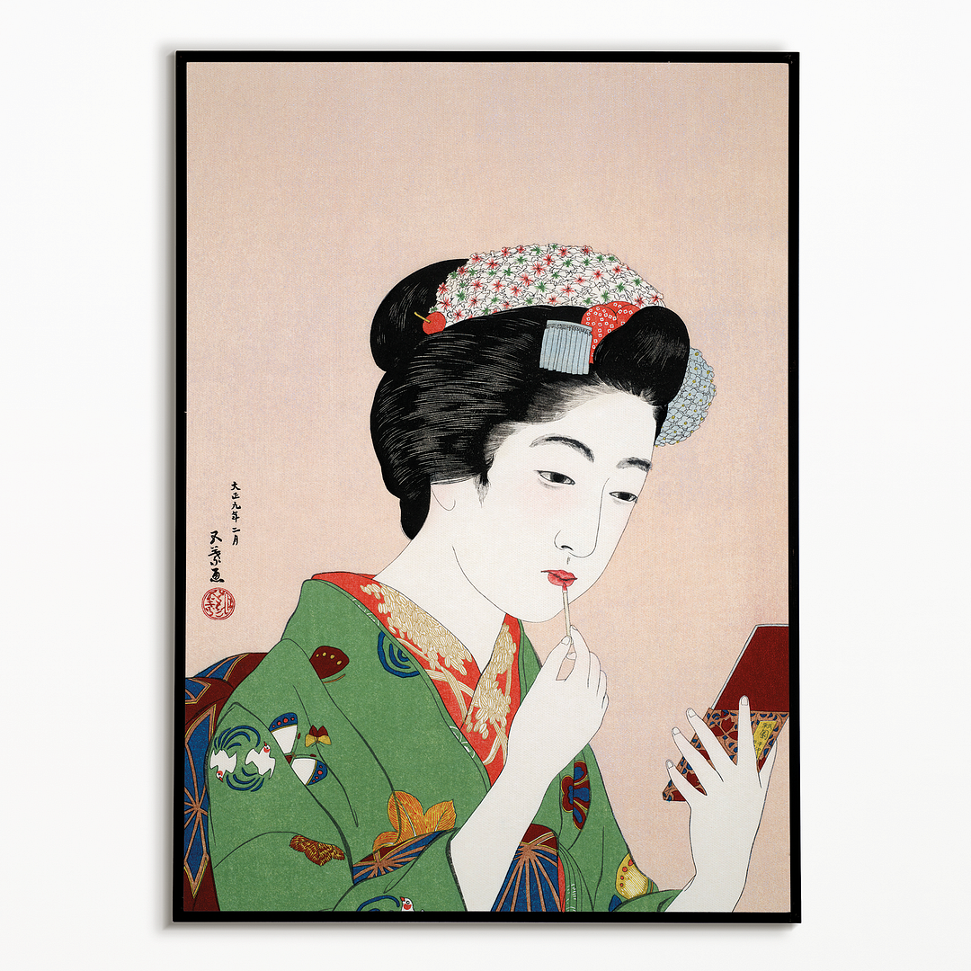 Woman Applying Rouge by Goyō Hashiguchi - Art Print