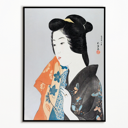 Woman Holding a Hand Towel by Goyō Hashiguchi - Art Print