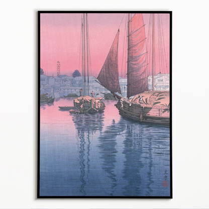 Sunset at seto inland sea - Art Print