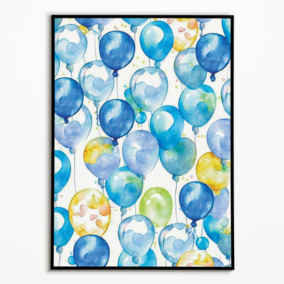 Blue balloons - Art Print