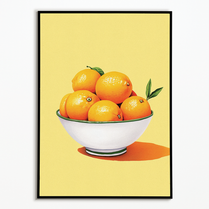 Bowl with oranges - Art Print