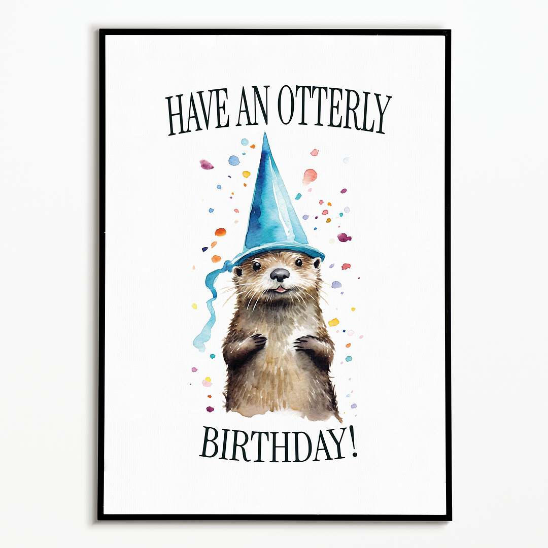 Otterly Birthday - Art Print