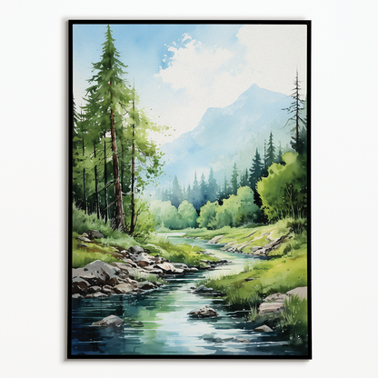 Summer landscape scene - Art Print