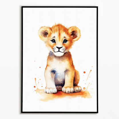 Little lion cub - Art Print