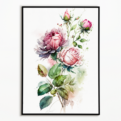 Pink rose II - Art Print