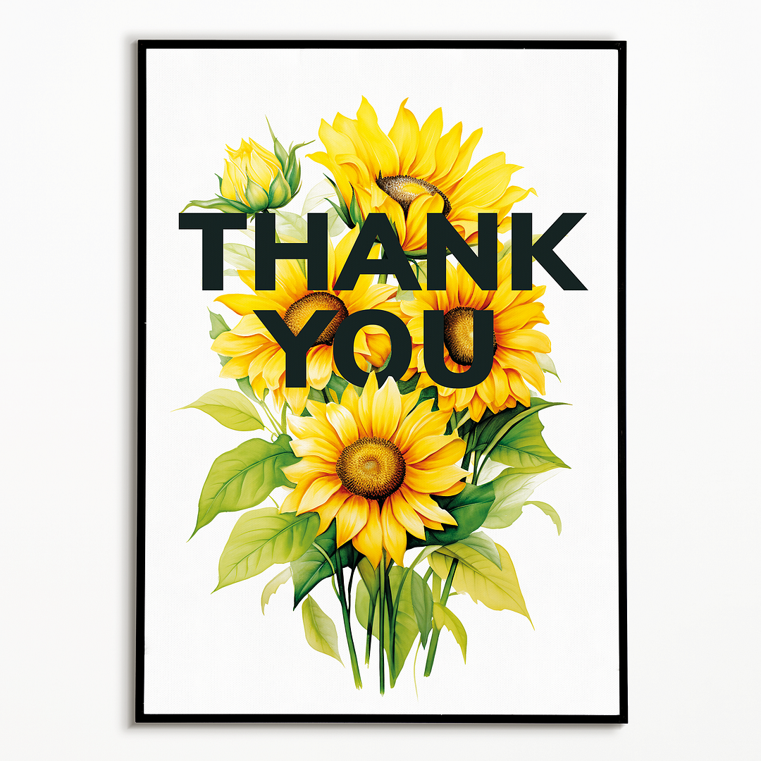 Sunflowers Thank you - Art Print