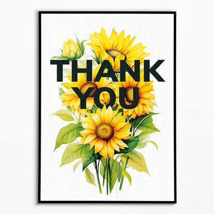 Sunflowers Thank you - Art Print