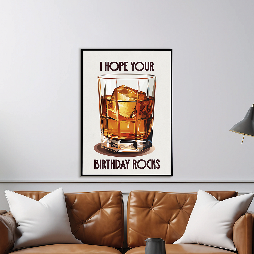 Your Birthday rocks - Art Print