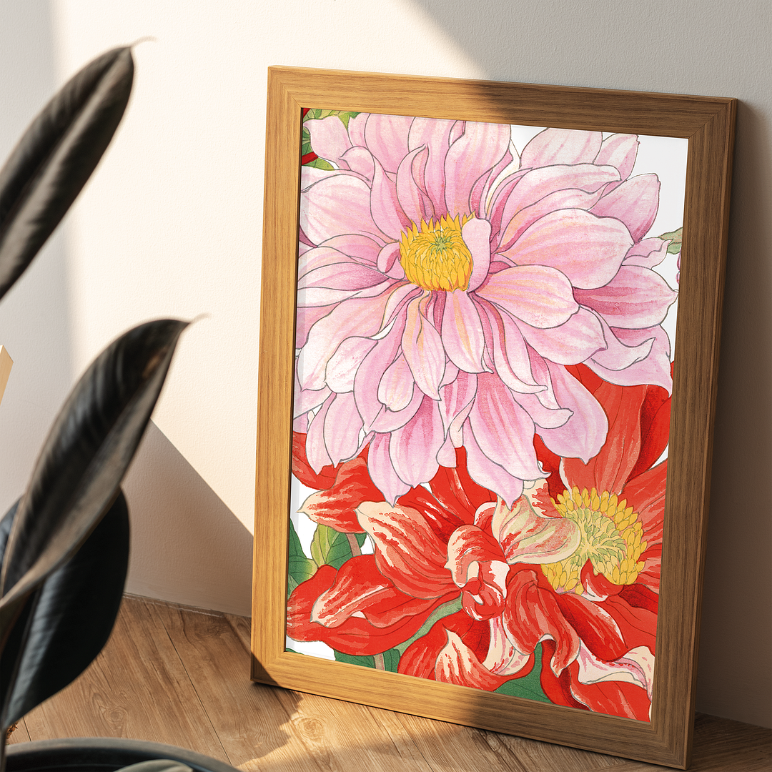 Dahlia flower By Tanigami Kônan Art-Print