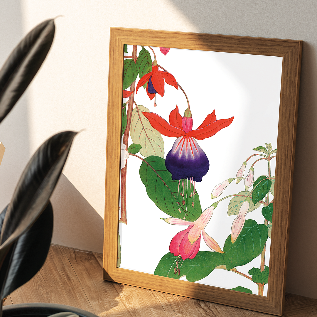 Fuchsia flower By Tanigami Kônan Art-Print