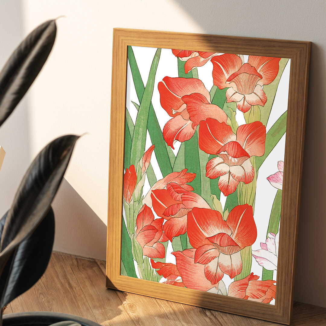 Gladiolus By Tanigami Kônan Art-Print