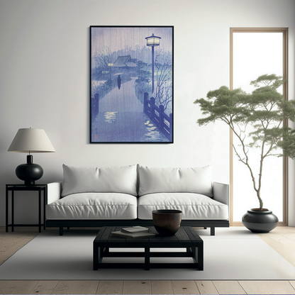 Rainy Evening at Shinobazu Pond By Kasamatsu Shiro - Art Print