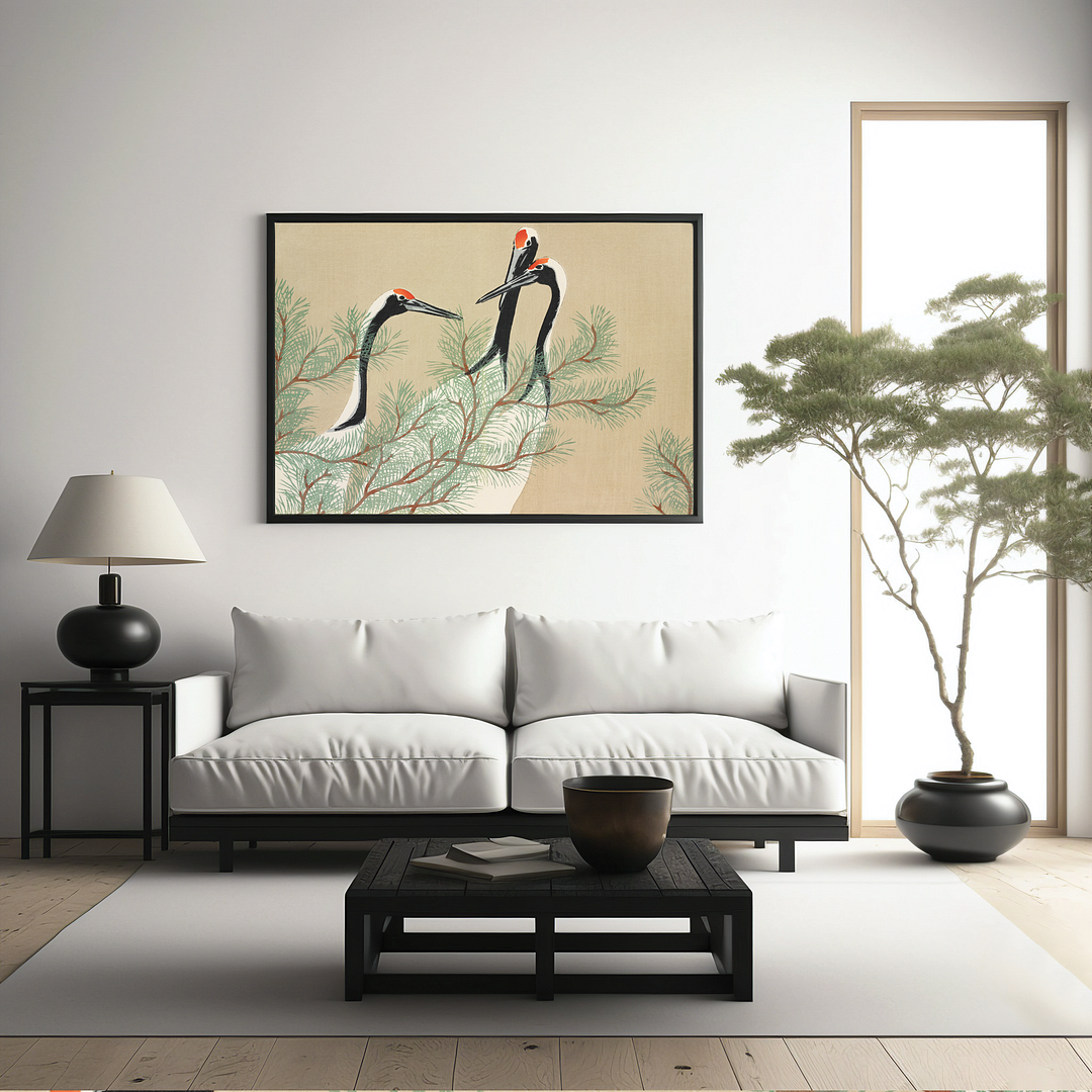 Cranes By Kamisaka Sekka - Art Print