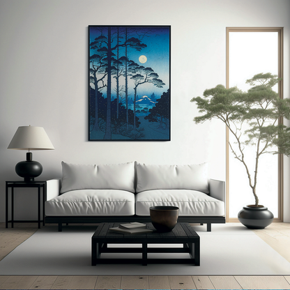 Dark forest in the night - Art Print