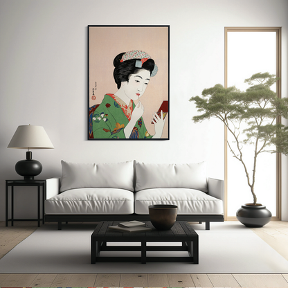 Woman Applying Rouge by Goyō Hashiguchi - Art Print