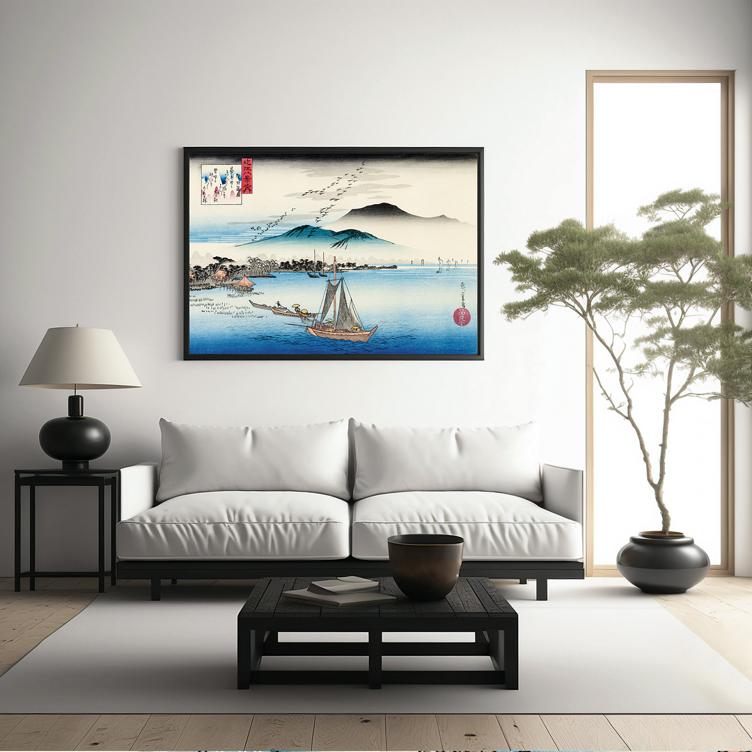 Returning Geese at Katada By Hiroshige - Art Print