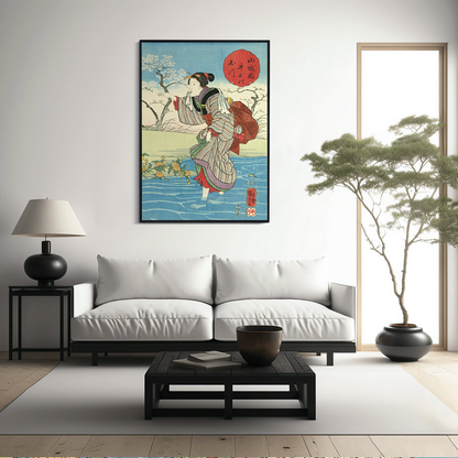 The Ide Tama River in the Province of Yamashiro III by Utagawa Kuniyoshi - Art Print