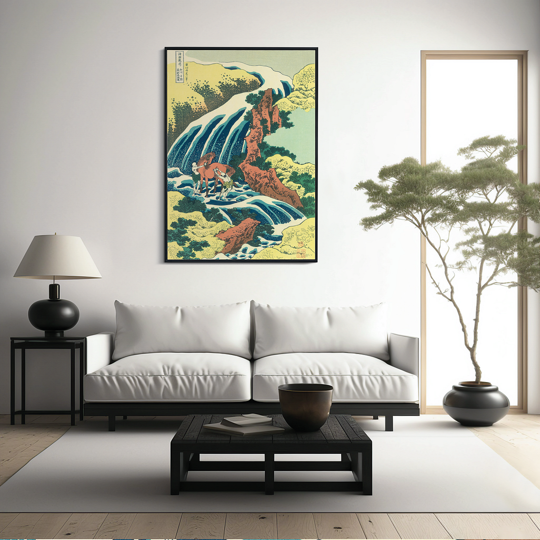 A Tour of the Waterfalls of the Provinces by hokusai - Art Print