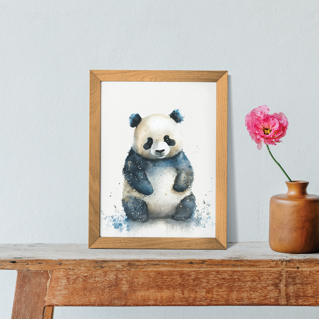 Sitting panda - Art Print