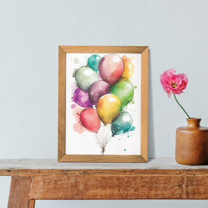 Party balloons - Art Print