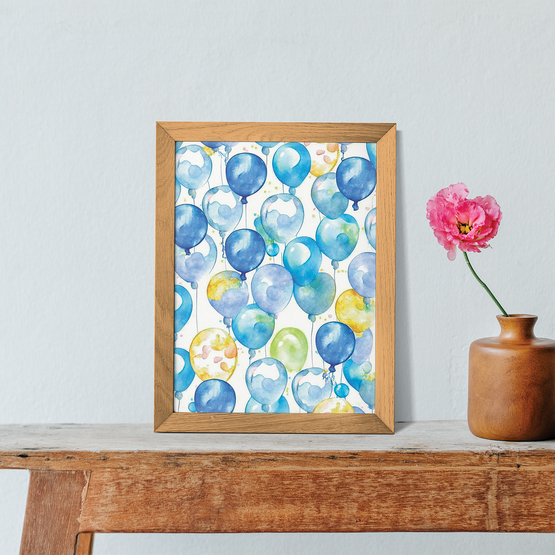 Blue balloons - Art Print