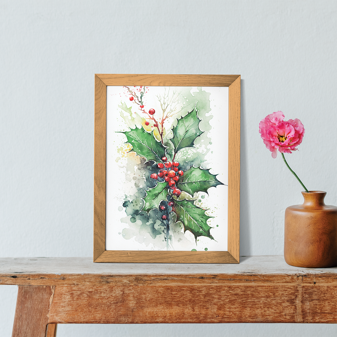 Christmas Holly  - Art Print