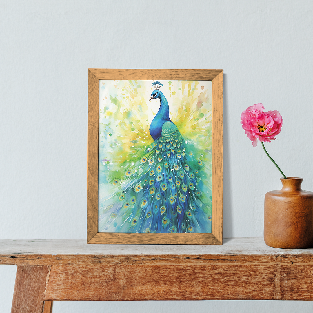 Elegant peacock - Art Print
