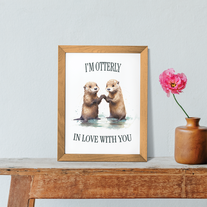Otterly in love - Art Print