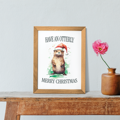 Otterly Christmas - Art Print