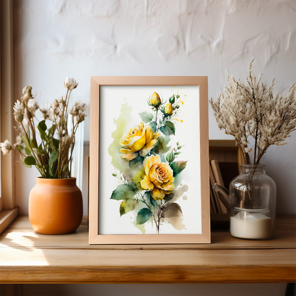 Yellow rose III - Art Print