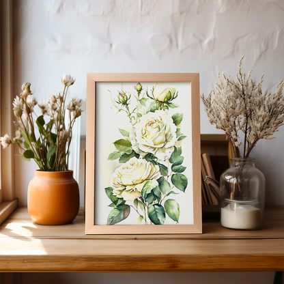 White rose I - Art Print