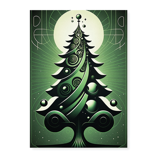 Green Christmas tree  - Art Print