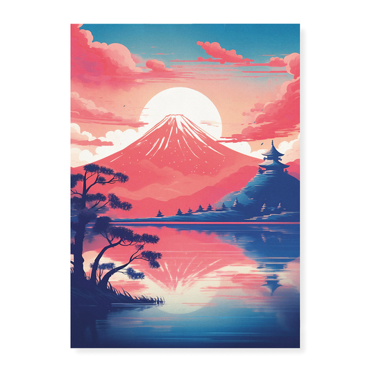 Mount fuji at dusk - Art Print