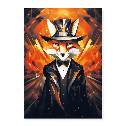 A gentleman fox - Art Print