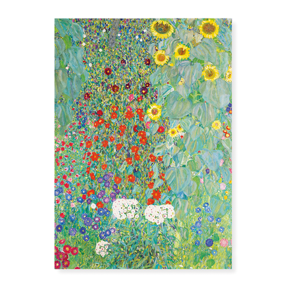 Farm Garden with Sunflowers By Gustav Klimt - Art Print