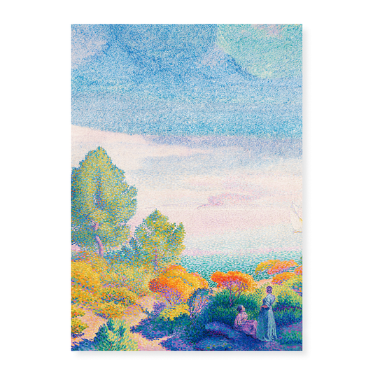 Two Women by the Shore, Mediterranean by Henri-Edmond Cross - Art Print