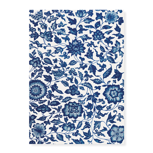 Blue flower pattern by Owen Jones - Art Print