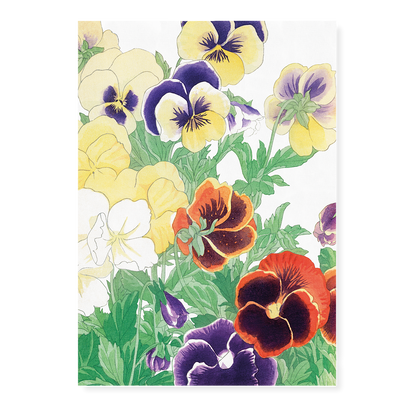 Pansy flowers By Tanigami Kônan Art-Print