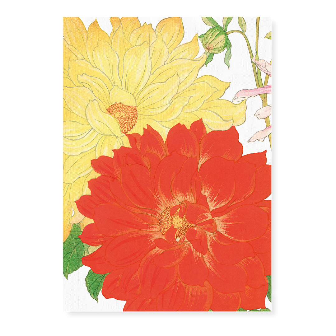 Yellow & Orange Dahlia By Tanigami Kônan Art-Print