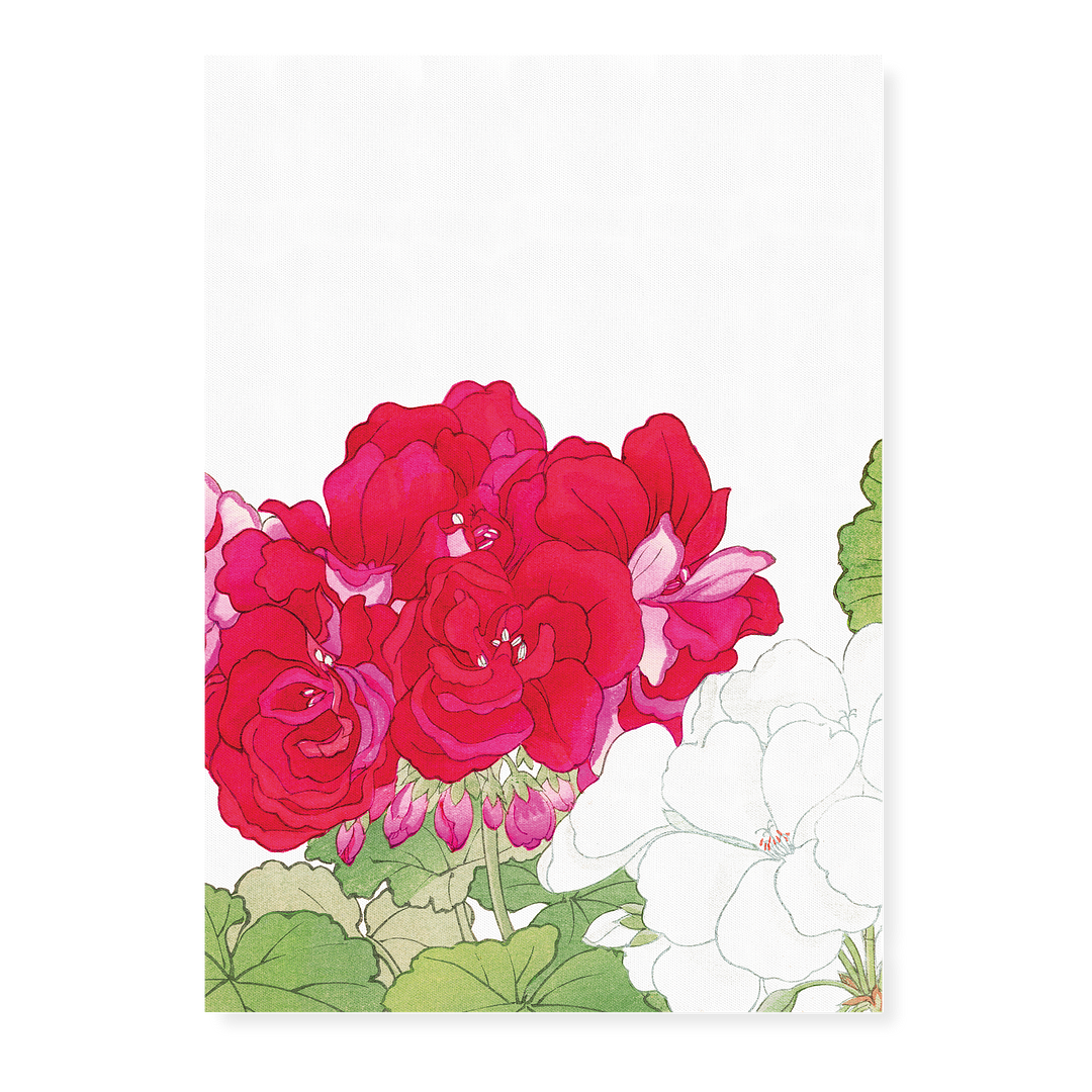 Geraniums By Tanigami Kônan Art-Print