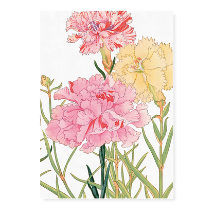 Carnation flowers By Tanigami Kônan Art-Print