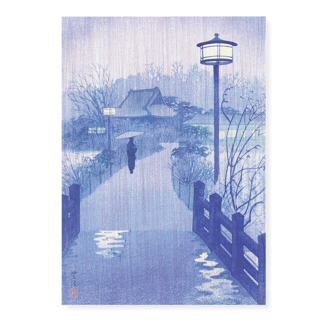 Rainy Evening at Shinobazu Pond By Kasamatsu Shiro - Art Print