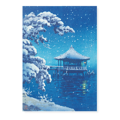 Snow at the Ukimido, Katada By Tsuchiya Koitsu - Art Print